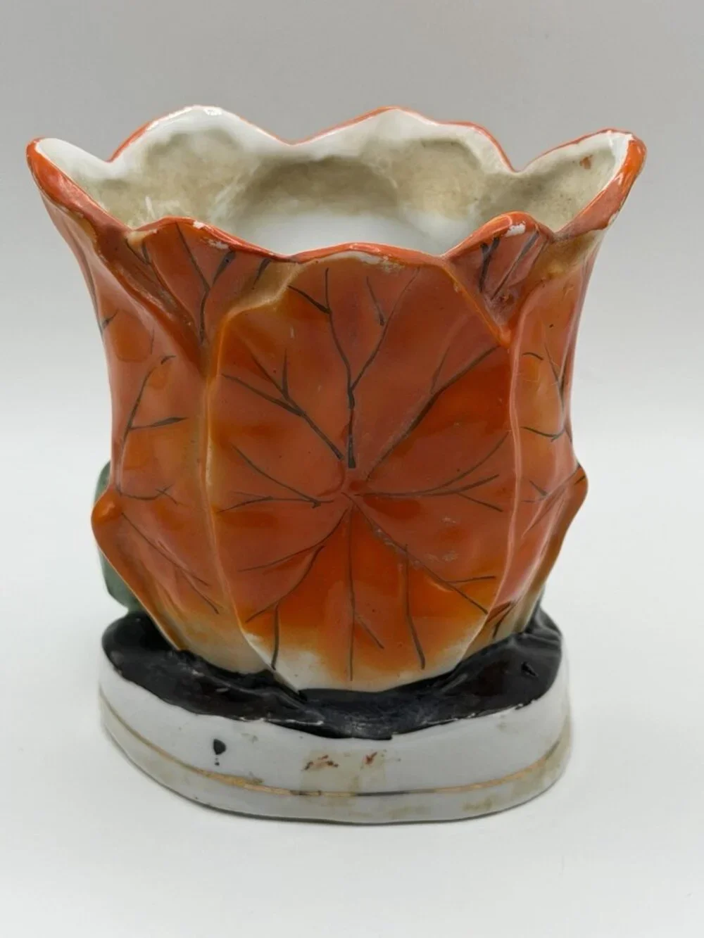 Vintage Hand Painted 1940s/50s Japan Frog Flower Vase/Planter‎ 4”